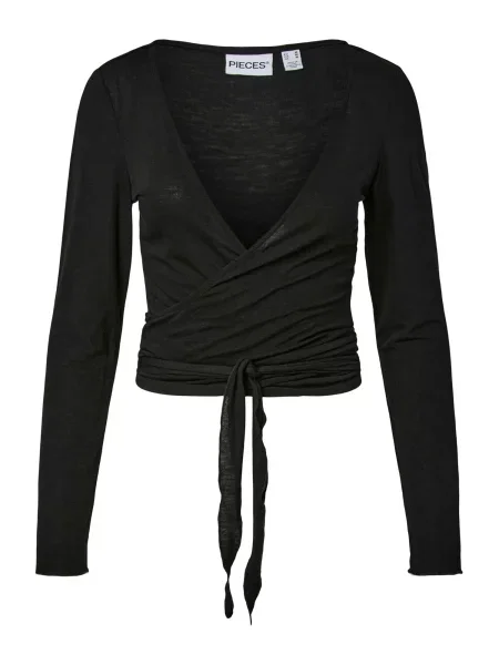 PIECES Tricou PCRoya' negru