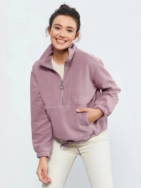 Tommy Life Flis jakna sivkasto mauve ljubičasta