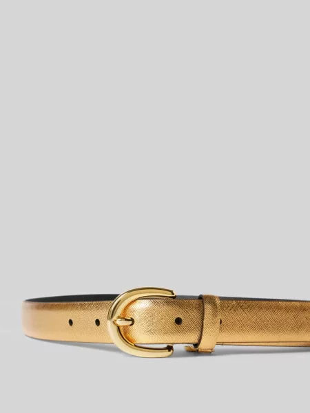 Pasek skórzany z aplikacją z logo model ‘CHARM’