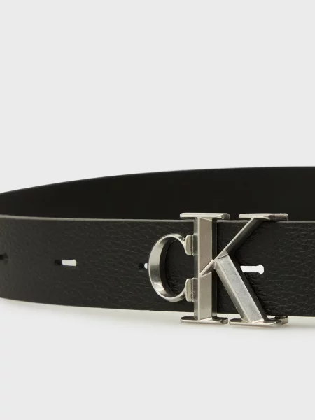 Кожаный ремень Calvin Klein черный