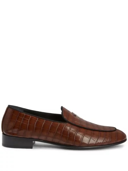 Pantofi loafer Giuseppe Zanotti din piele maro