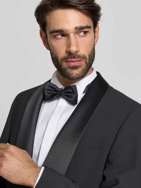 Marynarka do garnituru o kroju regular fit z mieszanki żywej wełny model ‘JASPER TUX’ Boss czarna