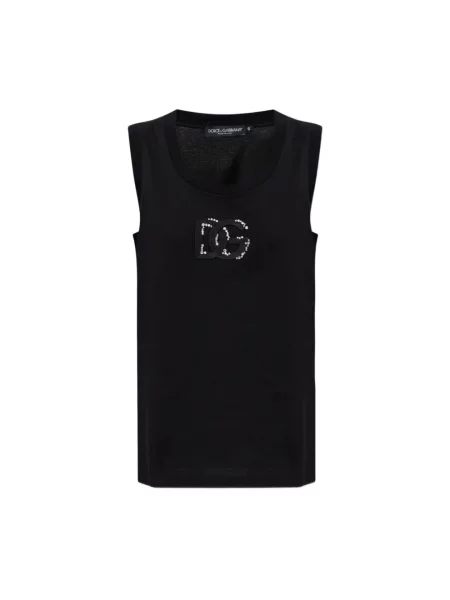 Top Dolce And Gabbana bez rękawów czarny