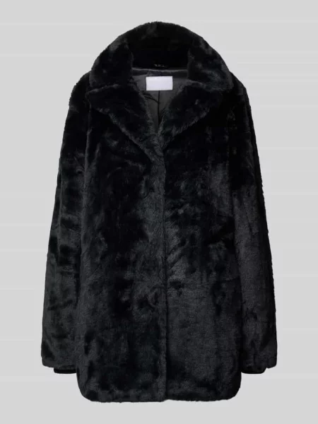 Kurtka z imitacji futra z kołnierzem z połami model Zabaione