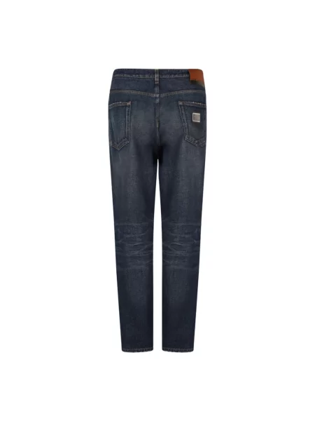 Jeansy straight leg Dolce And Gabbana niebieskie