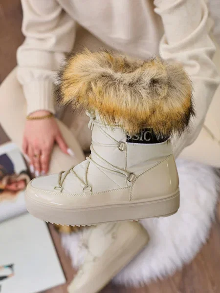 Slip-on зимни обувки за сняг Resti бежово