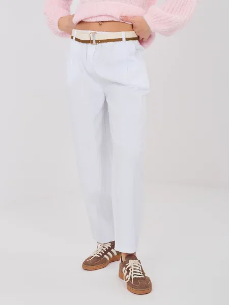 Pantaloni Italy Moda alb