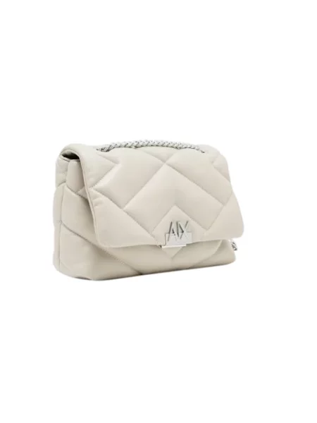 Armani Exchange torebka crossbody z imitacji skóry beżowa