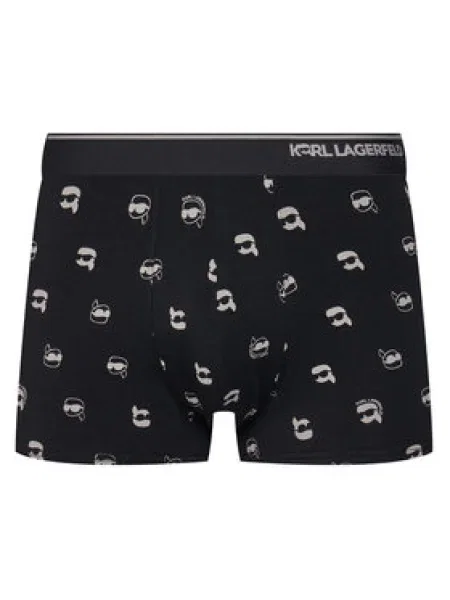 Karl Lagerfeld Boxerky Ikon sivobéžová šedobiela čierna