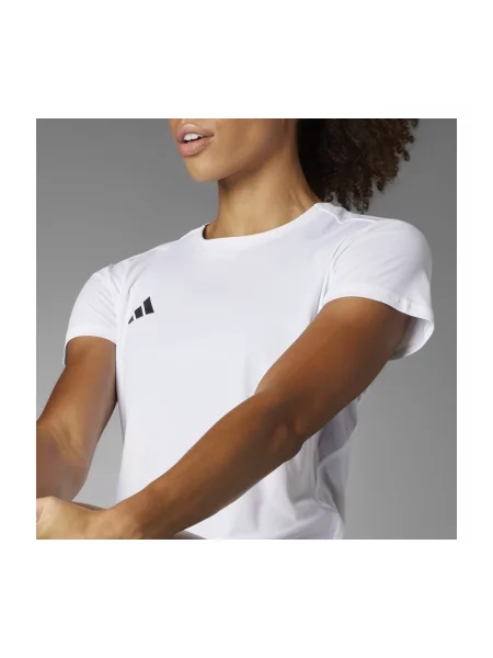 Trčanje majica Adidas bijela
