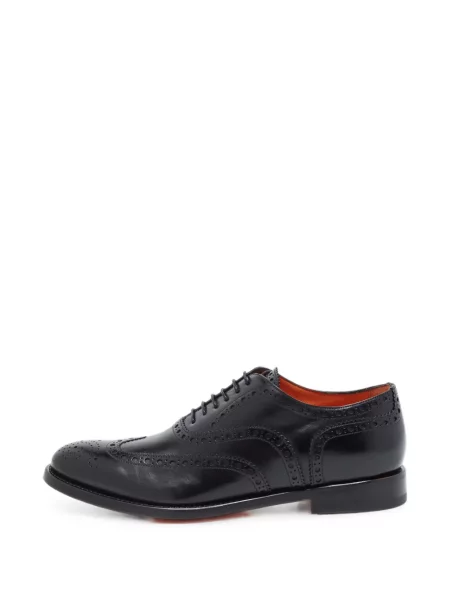 Oxford Santoni din piele negru