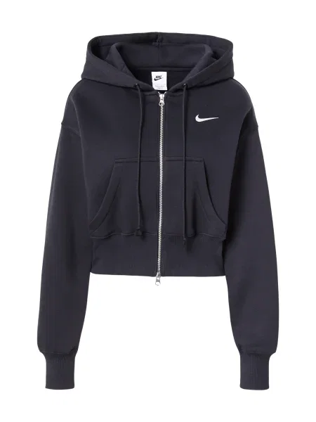 Nike Mikina Rozepínací S Kapucí W Nsw Phnx Flc Crp černá