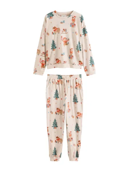 Next Pijama Family Matching Christmas / mai multe culori bej
