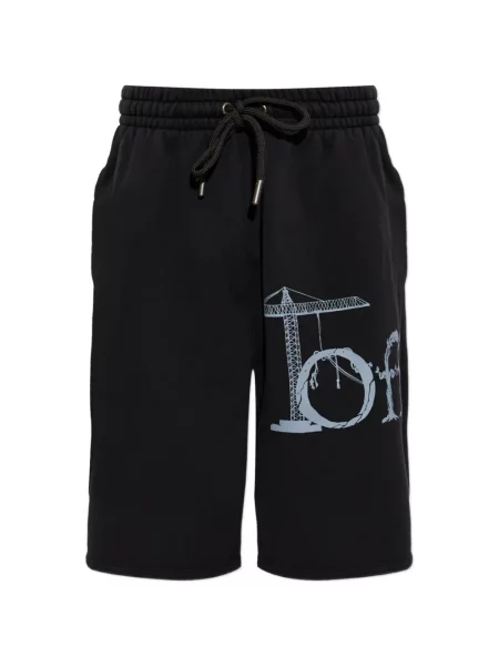 Pantaloni scurți Off-white cu imagine alb