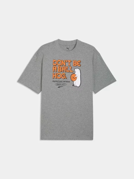 Чоловіча Футболка PUMA Junior Varsity Tee Ii комбінований верх сірий
