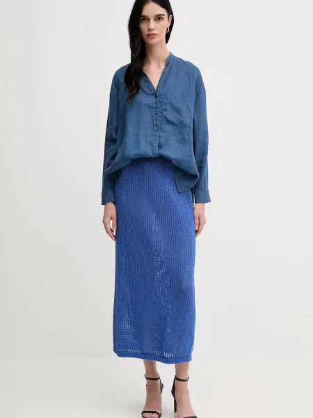 Спідниця United Colors of Benetton maxi пряма фіолетовий