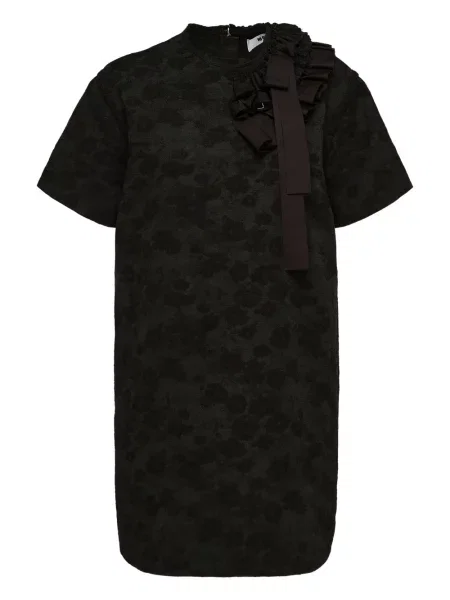 Rochie mini Msgm cu model floral cu imagine de costum negru