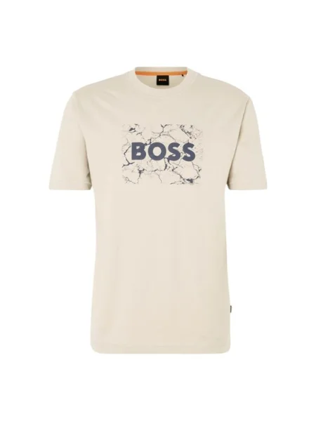 BOSS Tricou Logo Space bej