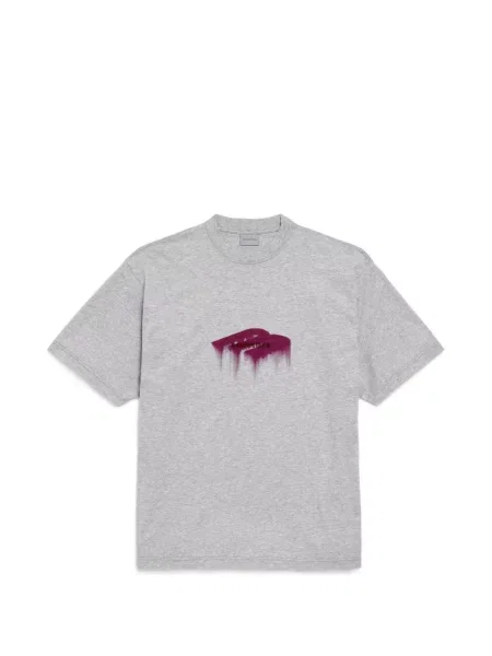 Tricou Balenciaga cu imagine gri