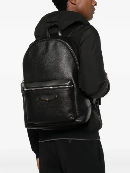 Rucsac Santoni din piele negru