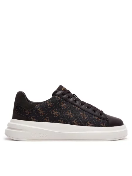 Sneakersy Guess skórzane brązowe
