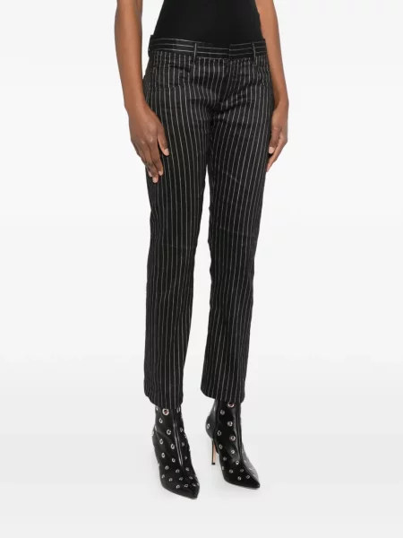 Pantaloni R13 cu dungi negru