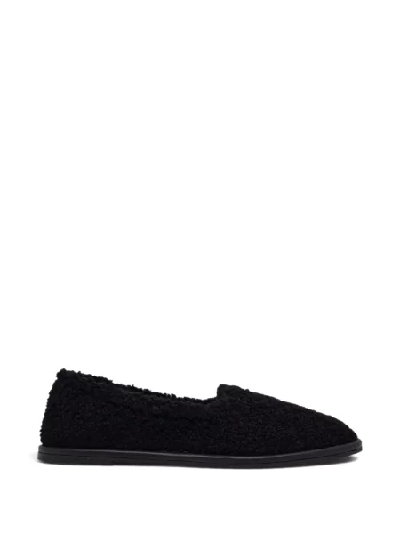 Pantofi loafer Casadei din piele de oaie cu autograf negru