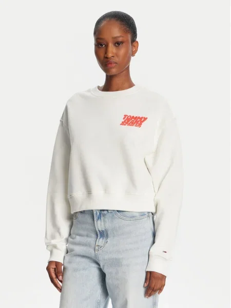 Tommy Jeans Pulóver fehér