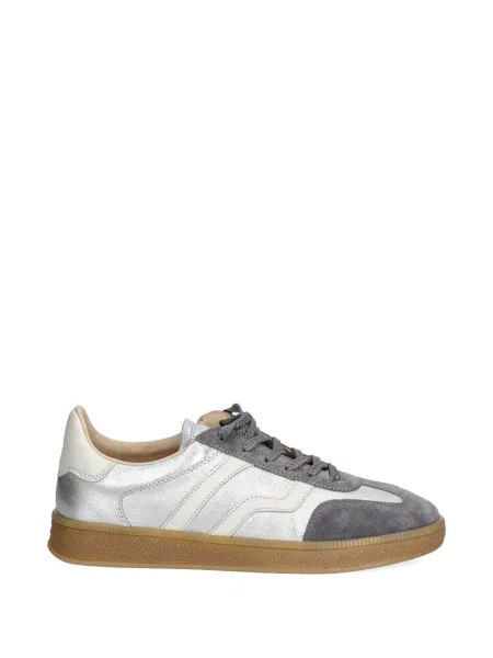 Sneakerși Gant din piele argintiu