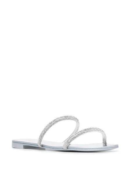 Sandale Giuseppe Zanotti de cristal argintiu