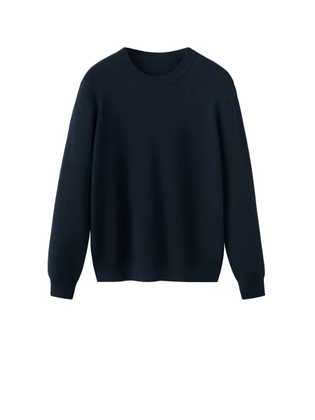 MANGO MAN Pulover LUXUS bleumarin
