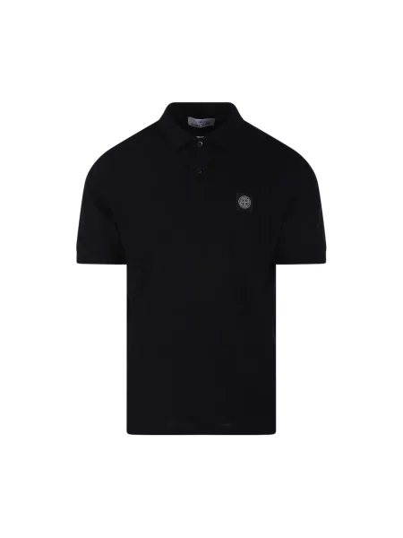 Koszulka polo Stone Island z kamieniami czarna