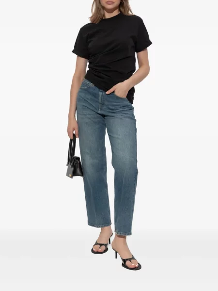 Blugi drepți Victoria Beckham albastru
