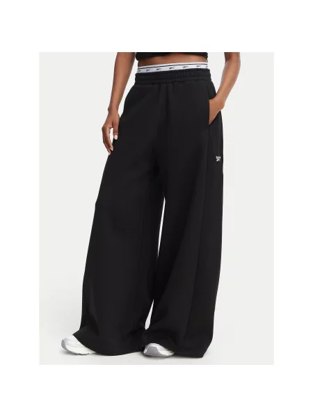 Reebok Spodnji del trenirke Aleksandra Regular Fit črna