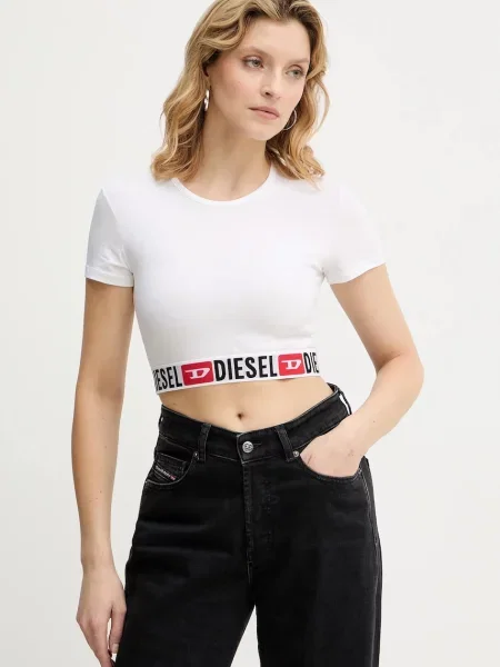 Diesel tricou IRMA-D-CORE bej alb