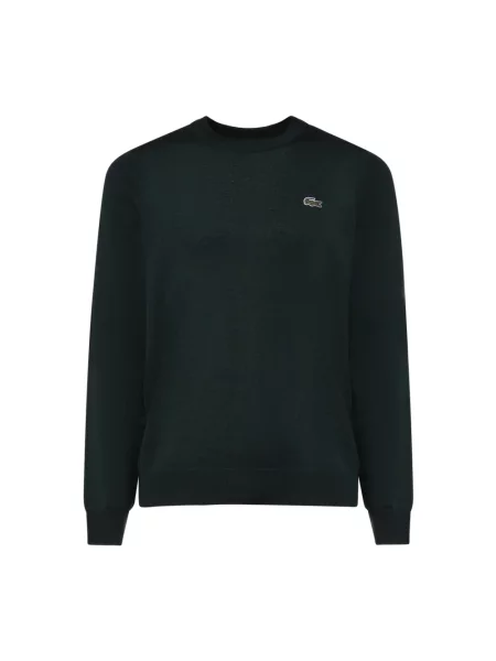 Sweter Lacoste z kapturem z logo zielony
