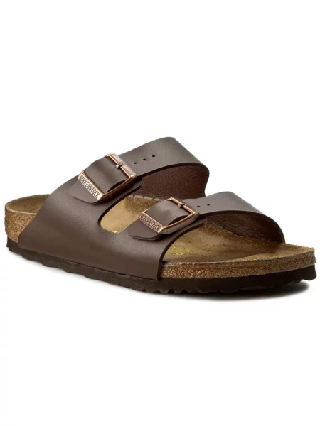 Natikači Birkenstock Arizona Dark Brown rjava