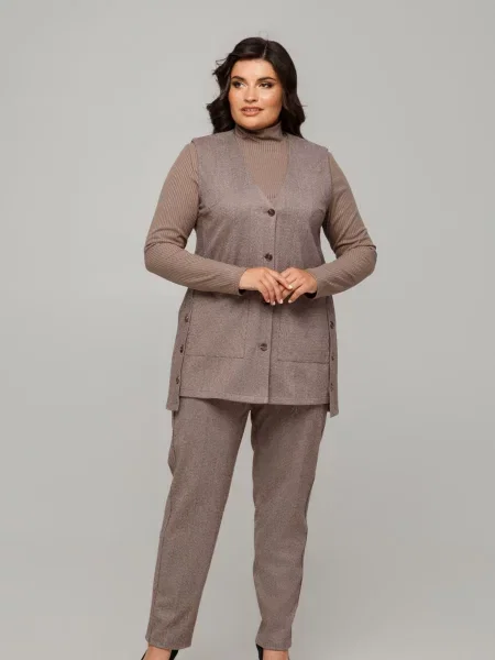 Жилет класичний All Posa коричневий