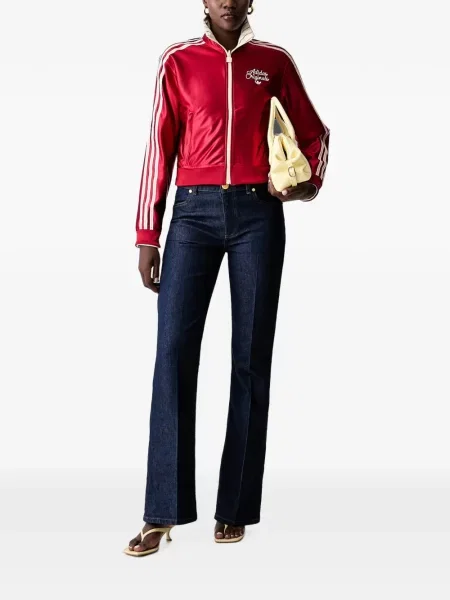 Hanorac Adidas cu glugă cu imagine din țesătură twill albastru