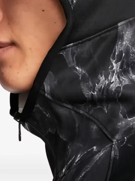 Hanorac cu glugă Nike cu autograf cu dungi alergare negru