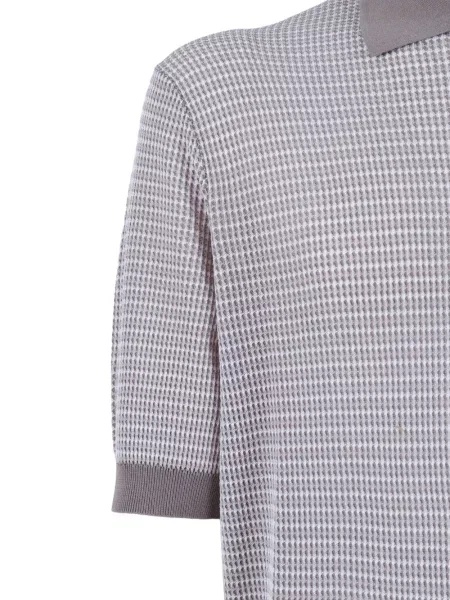 Tricou polo Ballantyne scurt gri