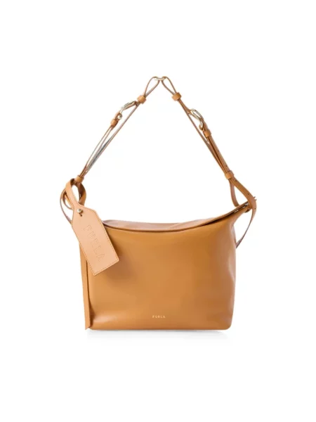 Torebka hobo Furla skórzana beżowa
