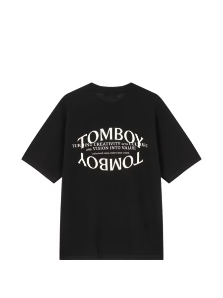 Tricou Tomboy cu imagine negru