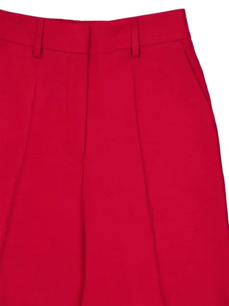 Pantaloni Paula din țesătură twill roșu