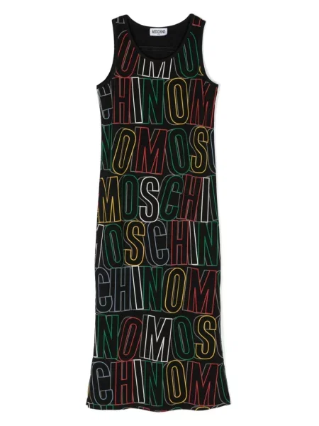 Dětské maxi šaty Moschino černé