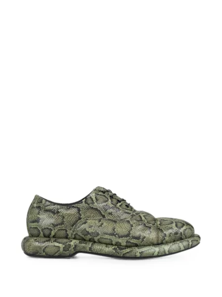 Oxford Clarks Originals cu model piele de șarpe din țesătură twill verde
