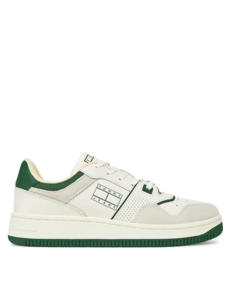 Tommy Jeans Sportcipők Tjw Retro Basket Washed Suede fehér