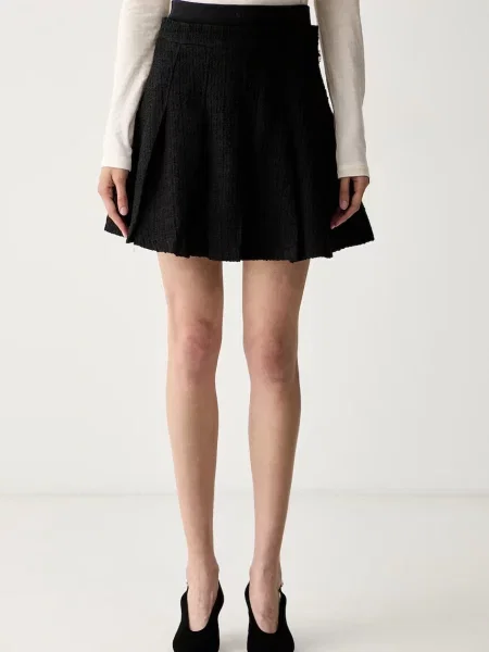 KARL LAGERFELD Fustă mini A-Line Fit negru