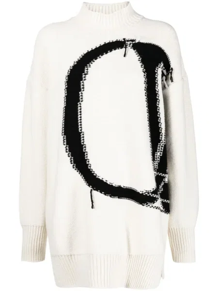 Pulover Off-white alb