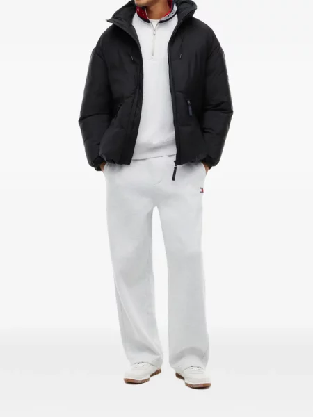Geacă Tommy Hilfiger cu glugă cu autograf negru